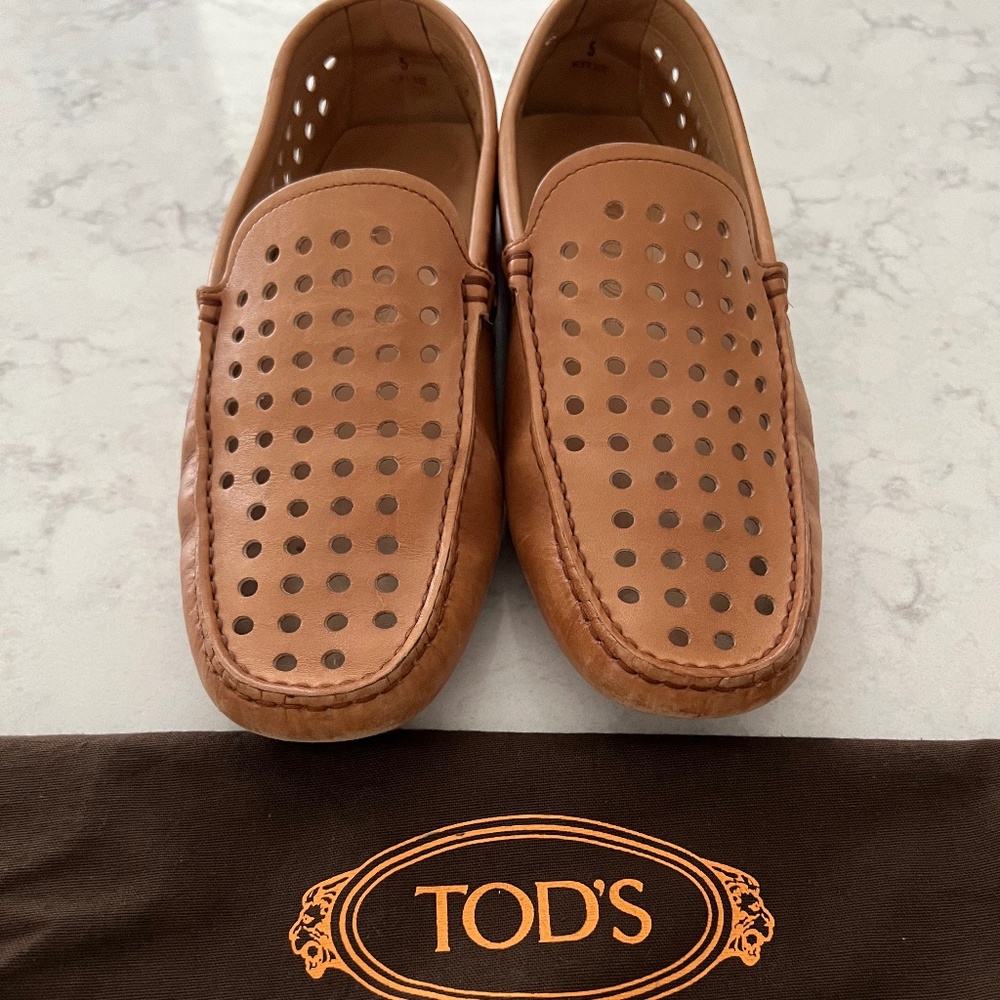 Tod’s Gommino Brown Leather Driver Loafers Mens Size 6 (UK 5)